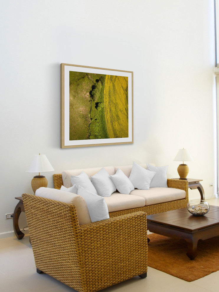 "Green Land" Framed Print by Karolis Janulis