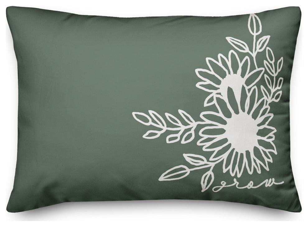 Grow Floral 20 x 14 Spun Poly Pillow