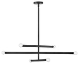 Lark Millie 35.75" Six Light Convertible Pendant, Black