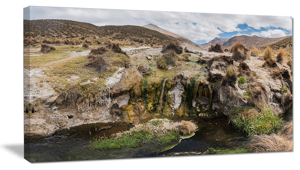 "Fumaroles Altipano Geothermal Area" Landscape Wall Art, 1 Panel, 60"x28"