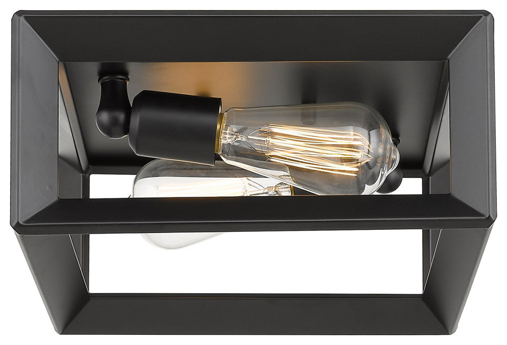 Golden Lighting 2073-FM Smyth 2 Light 12"W Flush Mount Square - Natural White