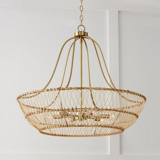 Capital Lighting 444161 Wren 6 Light 32"W Chandelier - Matte Brass