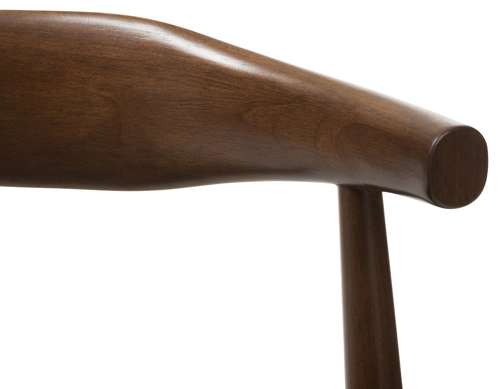 Winton Mid-Century Modern Walnut Wood Dining Chair Set of 2