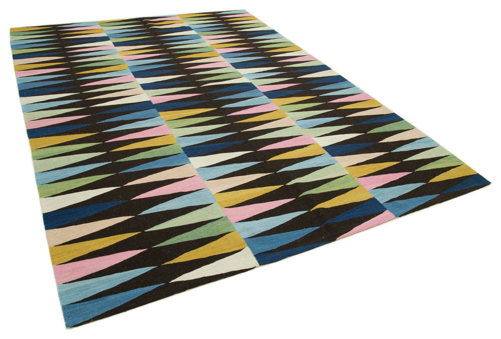 Rug N Carpet - Handwoven Turkish 7' 7'' x 10' 4'' Flatweave Wool Kilim Rug