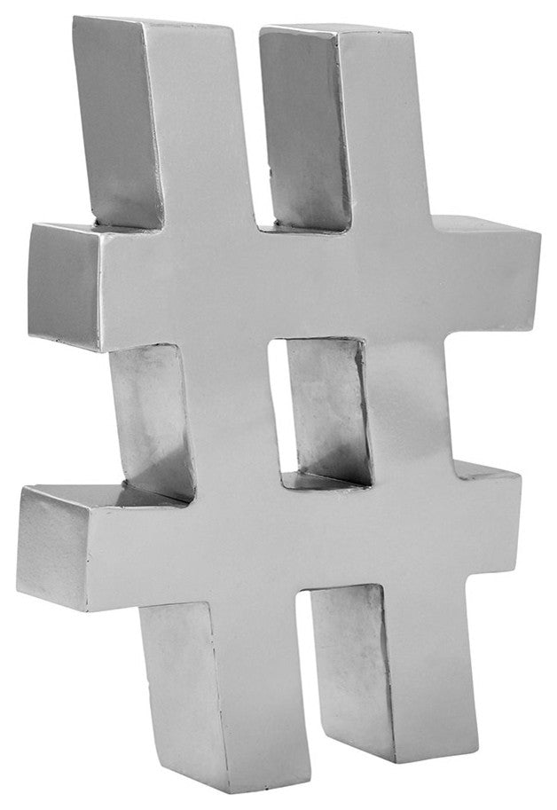 Metal Letter on 12" High, Antique Nickel Finish