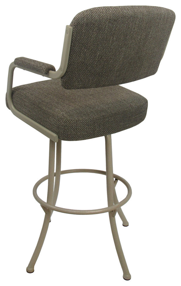 Swivel Counter Metal Bar Stool, Plumley Cocoa - Beige, 30"