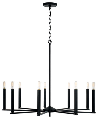 Capital Lighting 448691 Portman 9 Light 34"W Candle Style - Matte Black