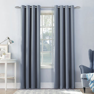 5/8" Adjustable Bullet Drapery Rod, 28"-48", Brushed Steel