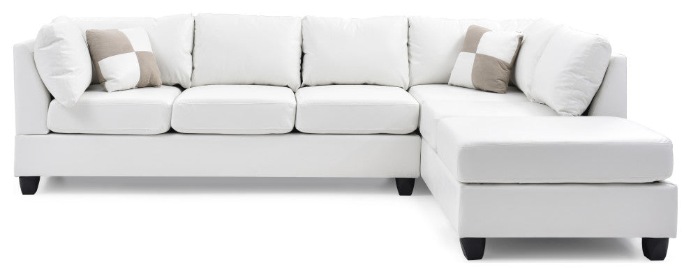 Pasqual Sectional, White Pu