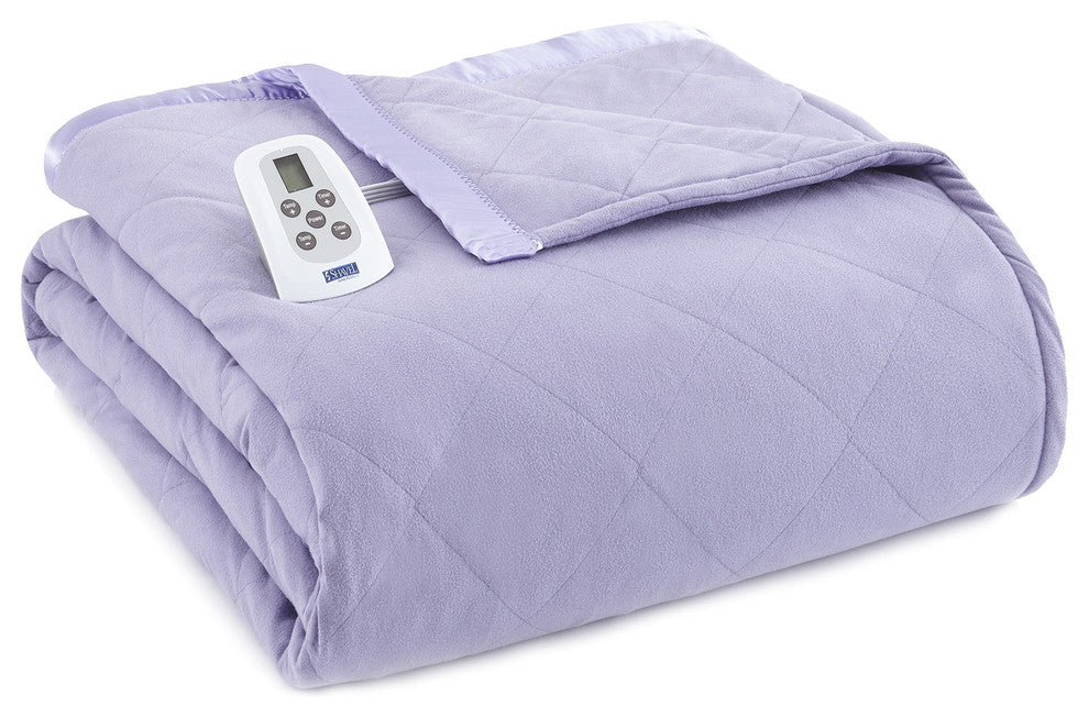 Micro Flannel Electric Heated Comforter, Amethyst, Full