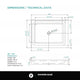 Fine Fixtures Double Threshold Acrylic Shower Base, 48 X 36, Right Hand