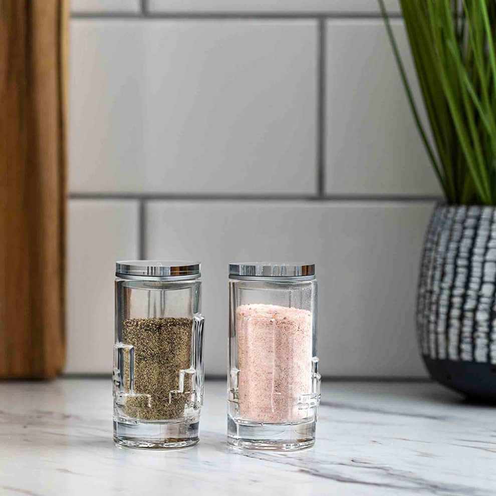 Revere Crystal Salt and Pepper Shakers -, Set of 2