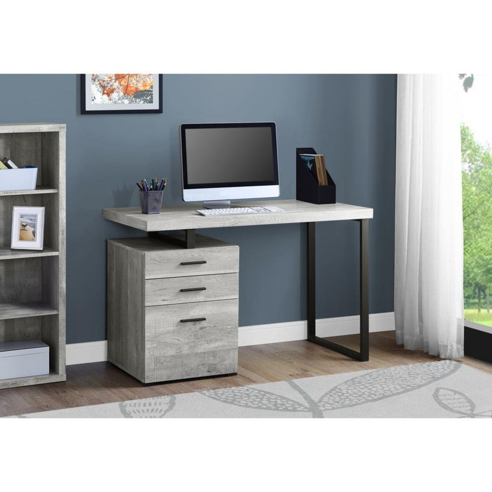 Computer Desk, Home Office, Laptop, Left, Right Set-up, Storage Drawers, 48L