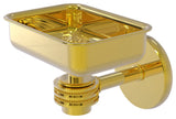 Satellite Orbit One Wall Mount Soap Dish With Dotted Accents, Polished Brass