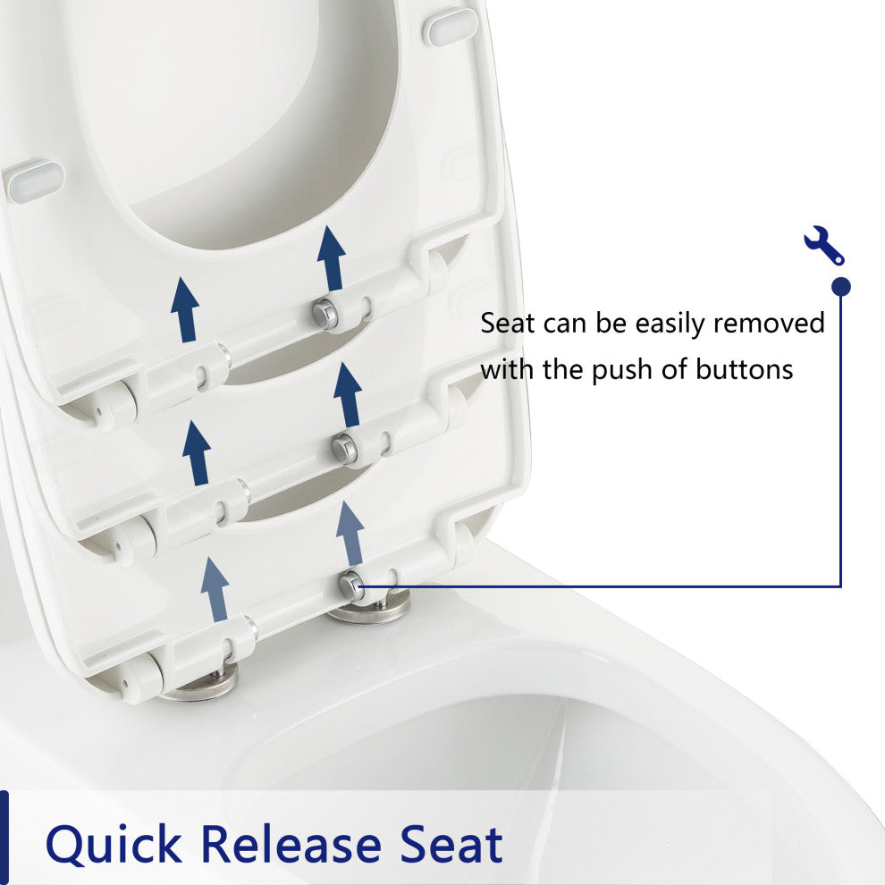 Standard ADA Height One-Piece Elongated Toilet, Dual Flush, 0.8/1.28 GPF
