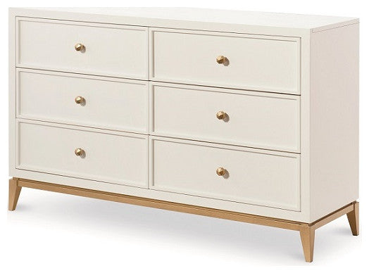 Antoinette White and Gold Dresser, Dresser Only