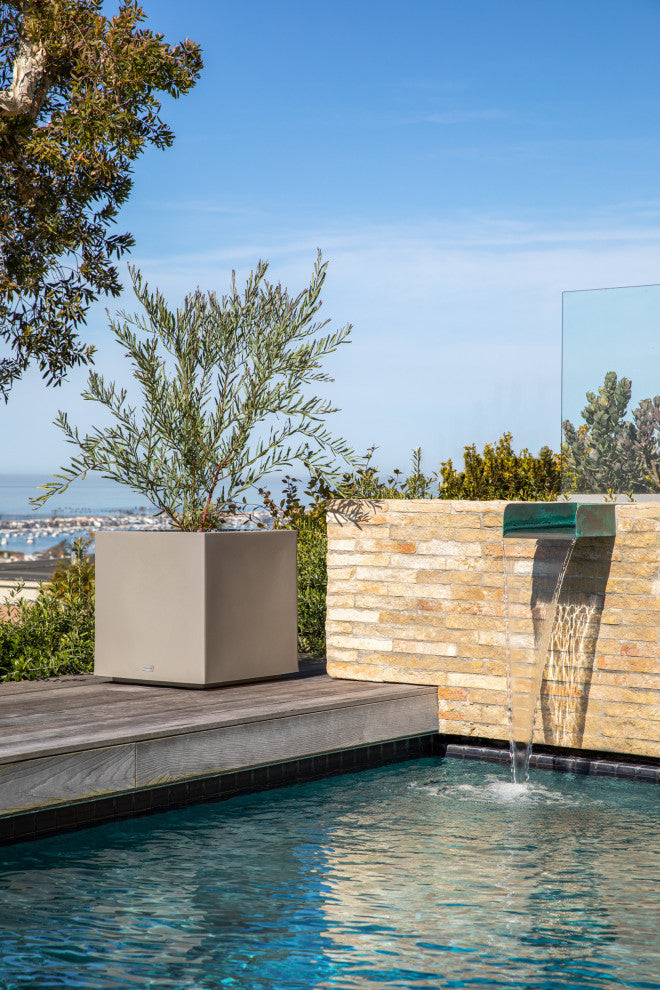 Veradek Block Series Cube Planter, Grey, Medium