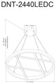 Dante Modern 1 Light matte Black White Metal Pendant
