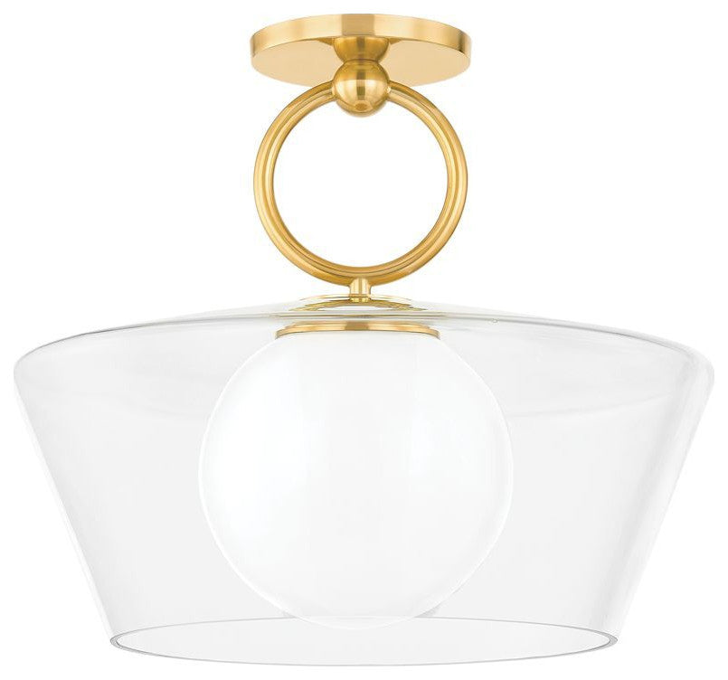 Elmsford 16" Wide Aged Brass Pendant