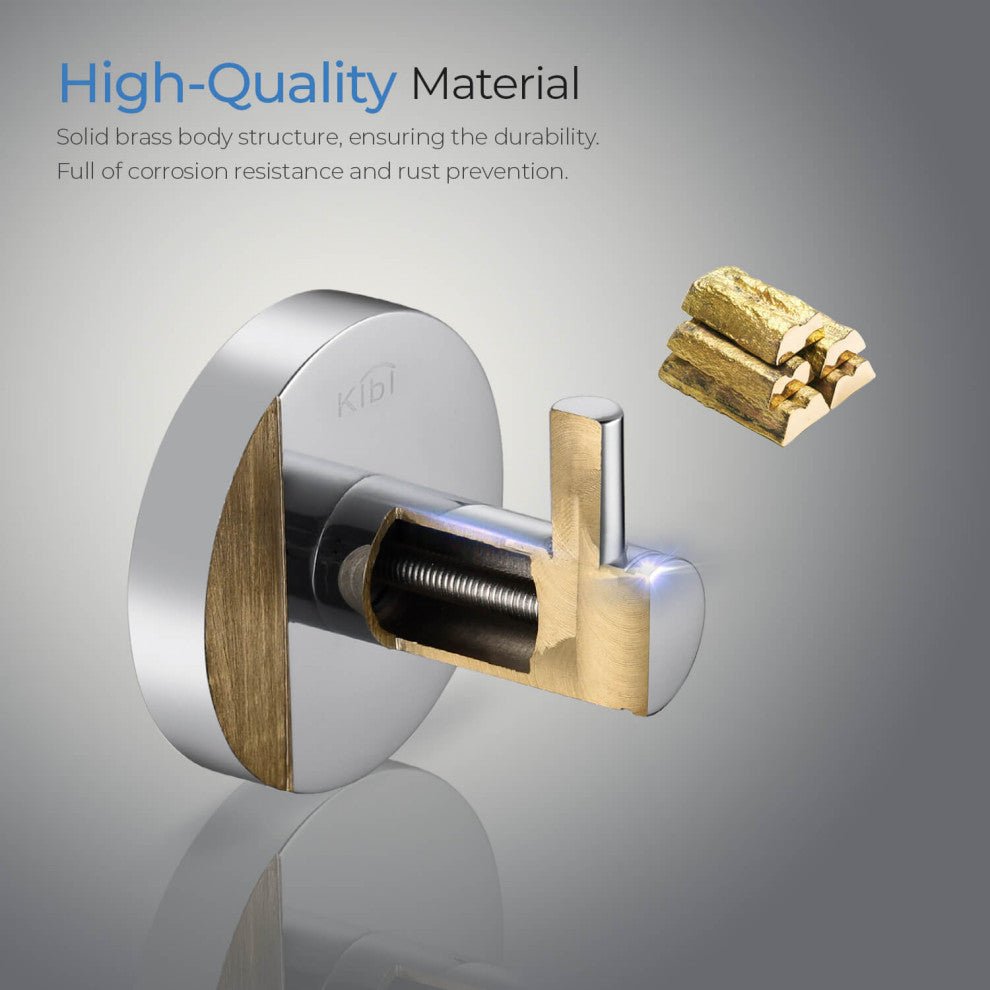 Circular Bathroom Robe Hook KBA1401, Chrome