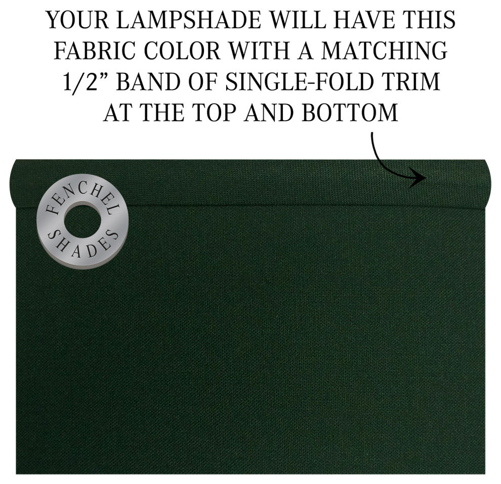 Fenchel Shades 10x12x8" Spider Attachment Empire Lamp Shade, Linen Hunter Green