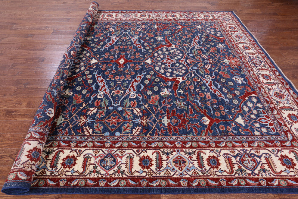 9' 2" X 11' 8" Handmade Persian Fine Serapi Wool Rug - Q13751