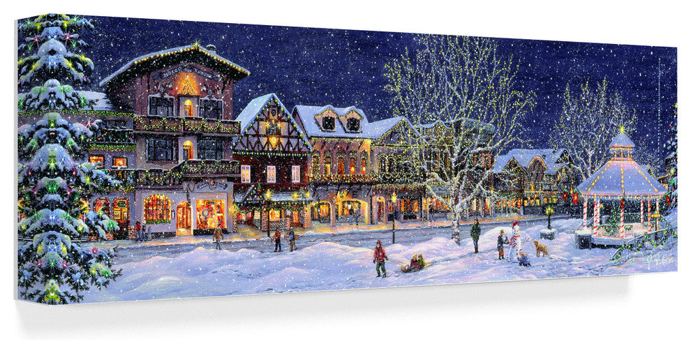 Jeff Tift 'Hometown Cityscape' Canvas Art, 32"x10"