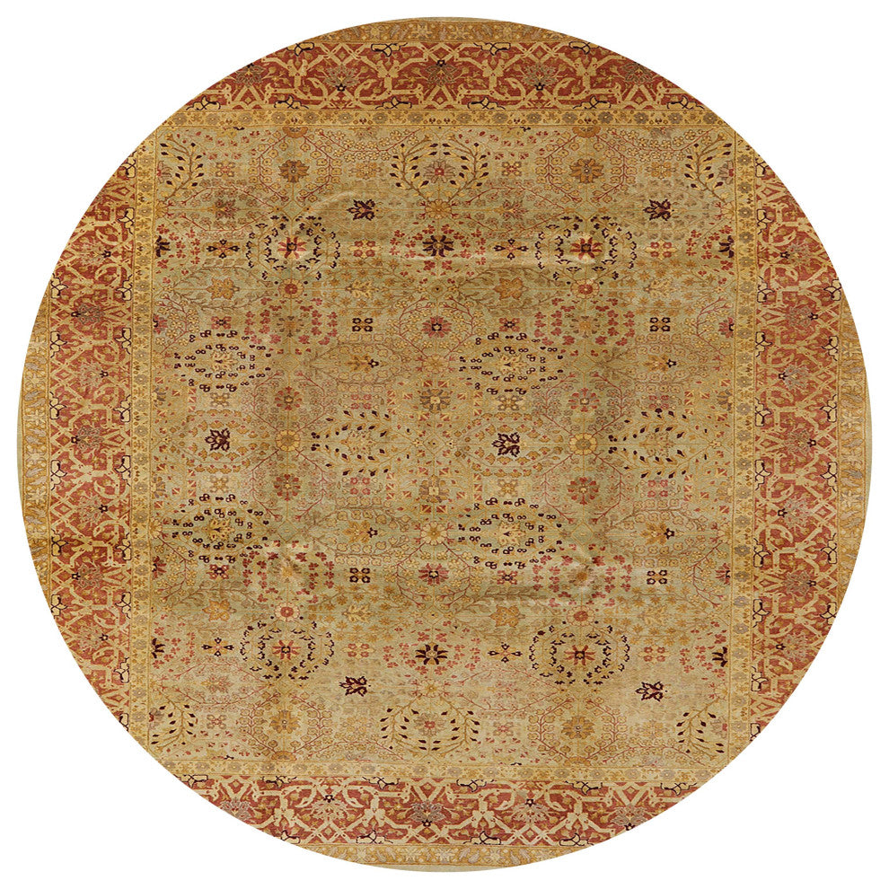 Ahgly Company Indoor Round Mid-Century Modern Area Rugs, 5' Round