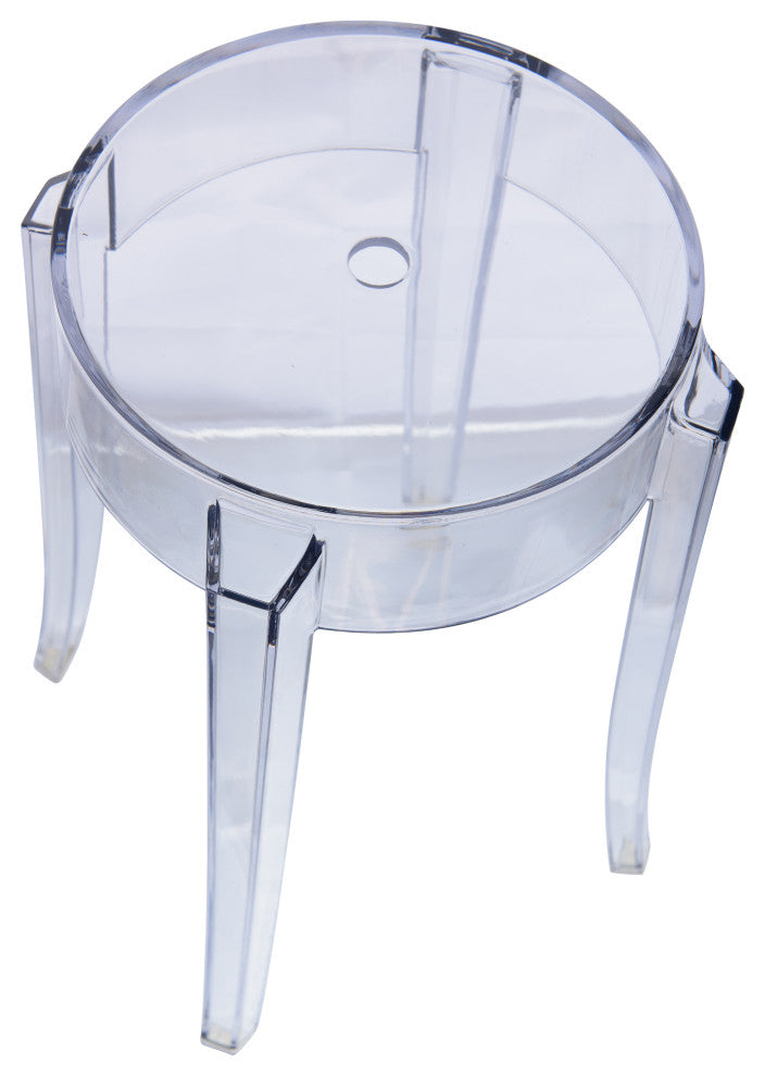 LeisureMod Averill Modern Plastic Dining Stool for Dining Room, Single