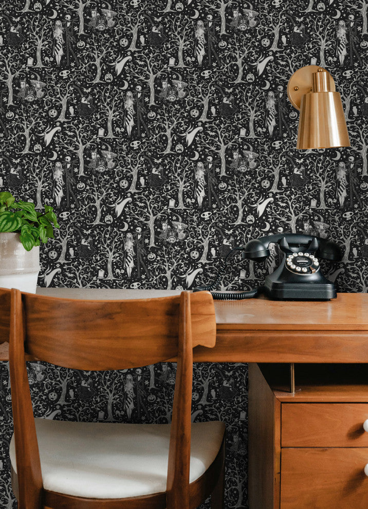 Disney The Nightmare Before Christmas Black Forest Peel and Stick Wallpaper
