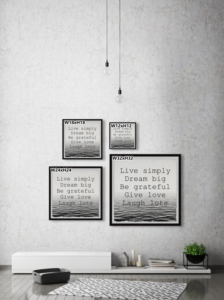 "Dream Big and Be Grateful" Framed Painting Print, 18x18