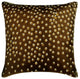 Sequins Embellished Brown Faux Leather & Suede 20"x20" Pillow Cover, Awestruck