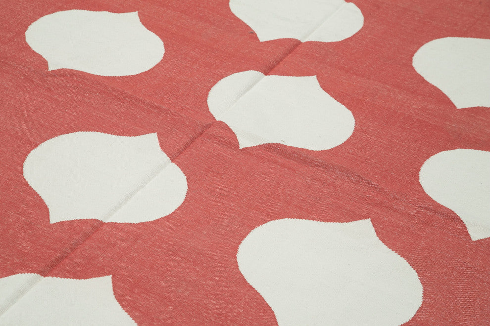 Rug N Carpet - Handmade Wool 6' 0'' x 8' 10'' Modern Design Dhurrie Kilim Rug