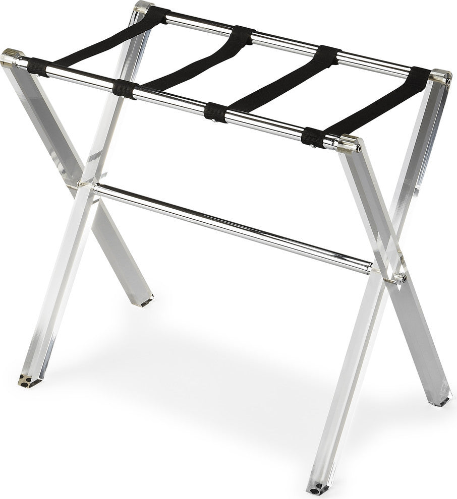 Butler Crystal Clear Acrylic Luggage Rack