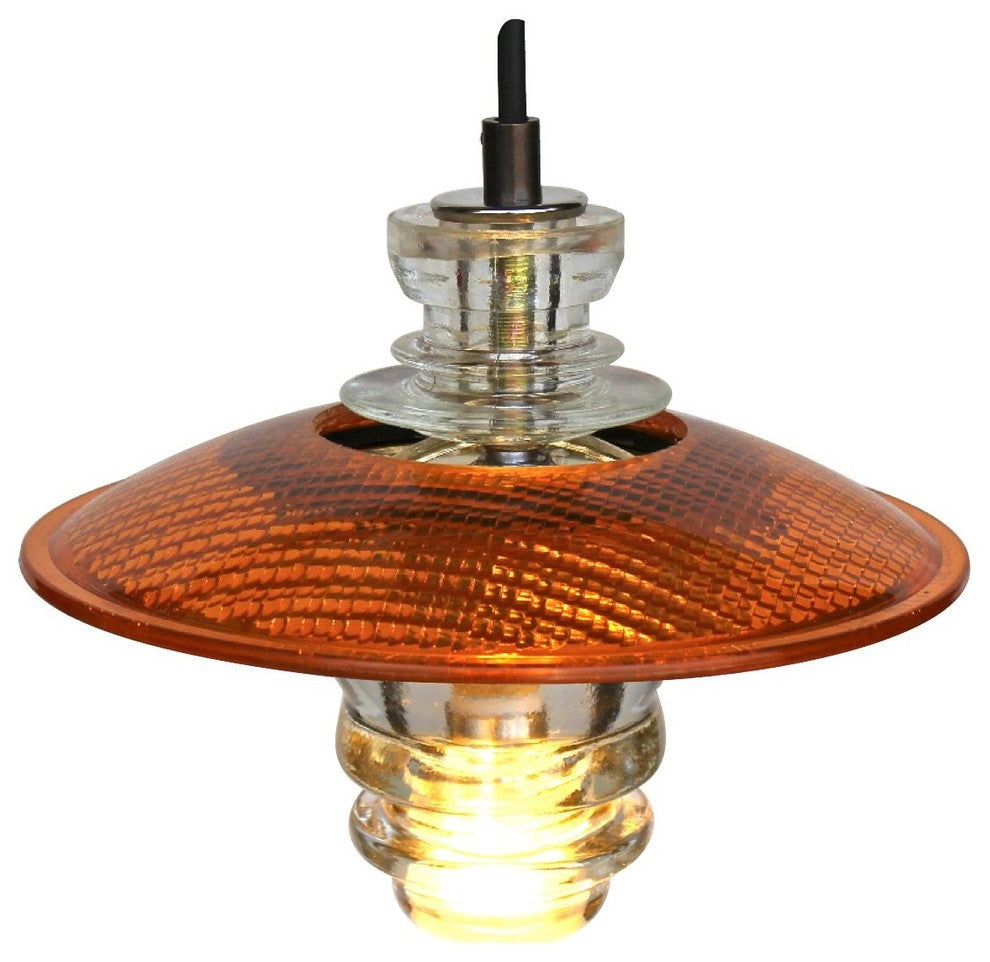 Insulator Light Lantern LED Pendant 8" Traffic Light Lens 120V 6W 580 Lumens