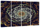 "Silver Metallic Fabric Flower" Digital Canvas Print, 4 Panels, 48"x28"