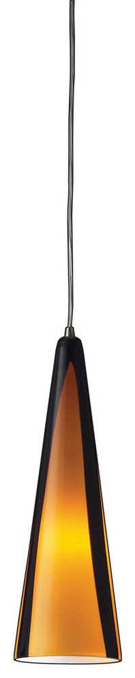 Desert Winds 1-Light Pendant, Satin Nickel and Sahara Glass