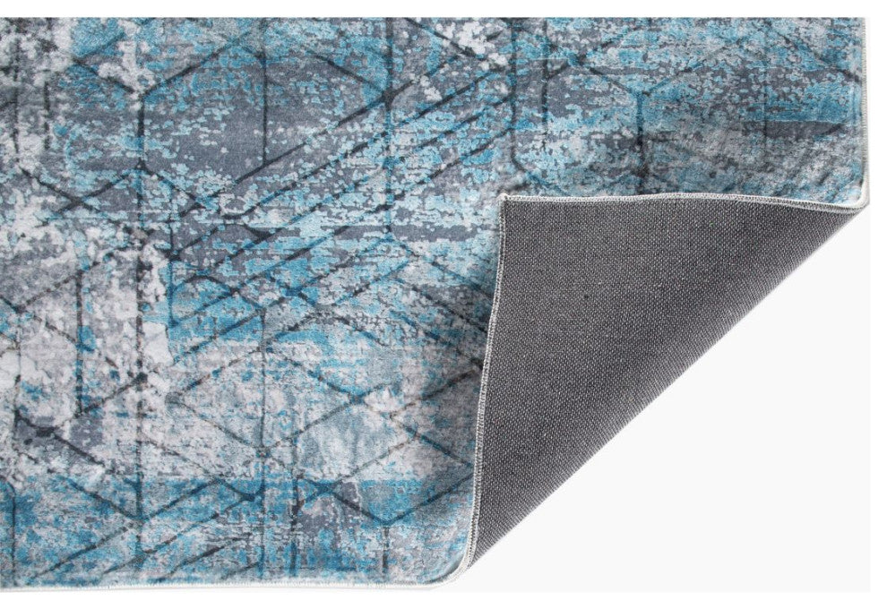 KAS Roxy 2805 Blue/Gray Genesis Area Rug, 7'6"x10'