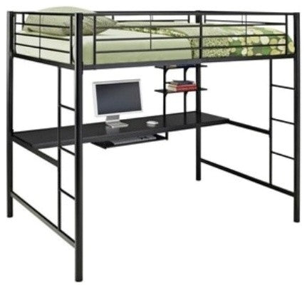 Sanders Full Size Workstation Loft Bed Black