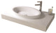 ADM Eclipse Wall Mounted Sink, White, 35", Matte White