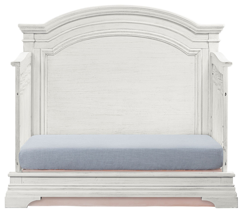 Olivia 60"W Wood Convertible Crib, Brushed White