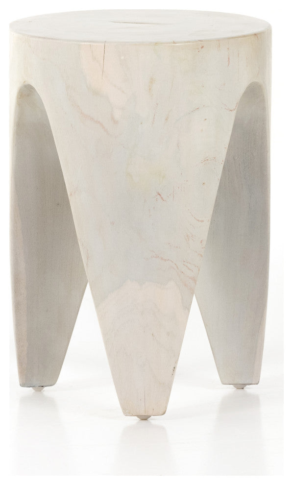 Petros Outdoor End Table-Ivory Teak