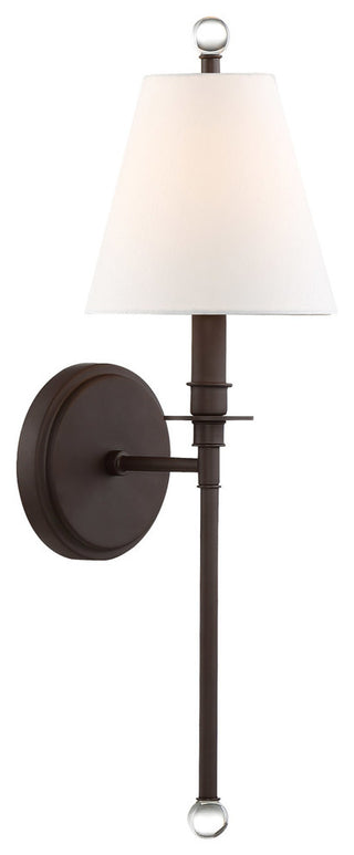 Crystorama Riverdale 1-Light Sconce, Dark Bronze