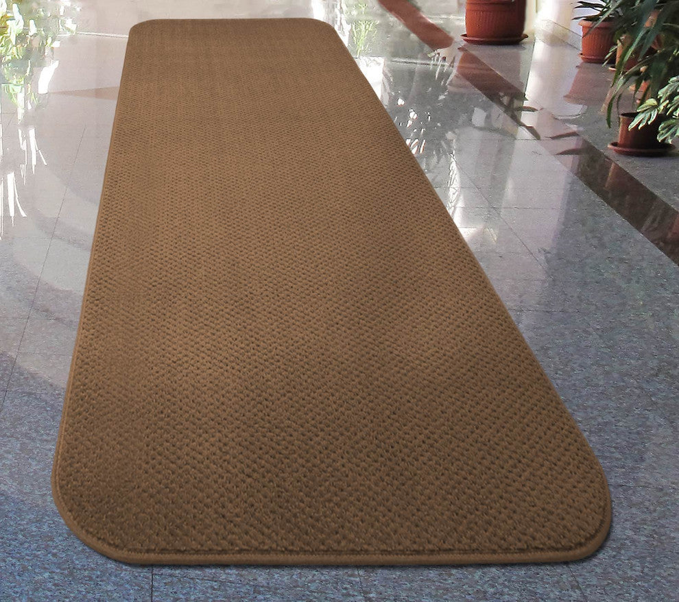 Skid-Resistant Carpet Runner Toffee Brown, 27"x10'
