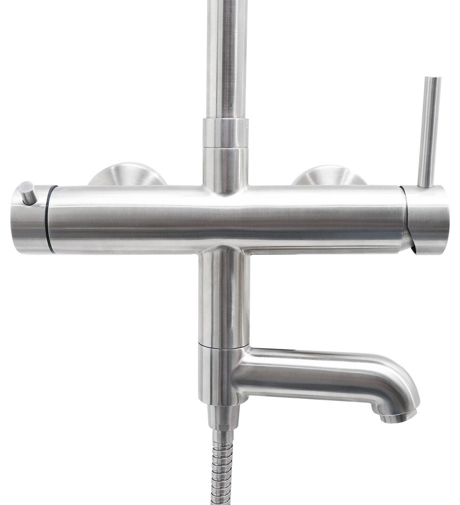 Spa Stainless Steel Shower System, With Tub Spout