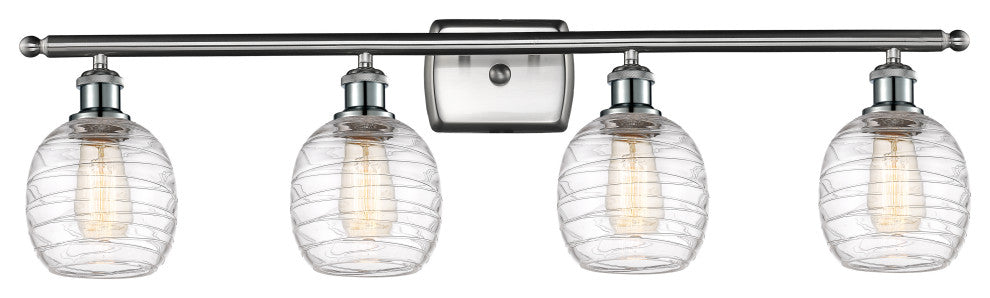 Innovations 516-4W-SN-G1013 4-Light Bath Vanity Light, Brushed Satin Nickel
