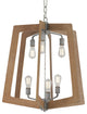 .-      Lofty 6 -Lt Foyer Chandelier  - Steel/Wheat