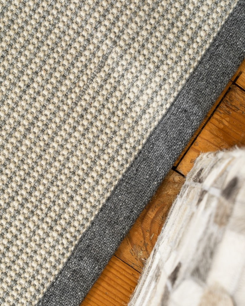 Natural Area Rugs 100% Recycled Fiber Westminster White Grey PET Rug, 9'' X 12''