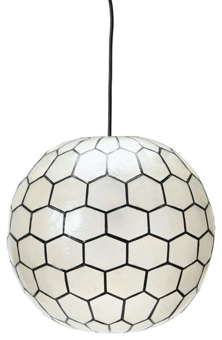 Capiz Honeycomb Ceiling Light, Medium