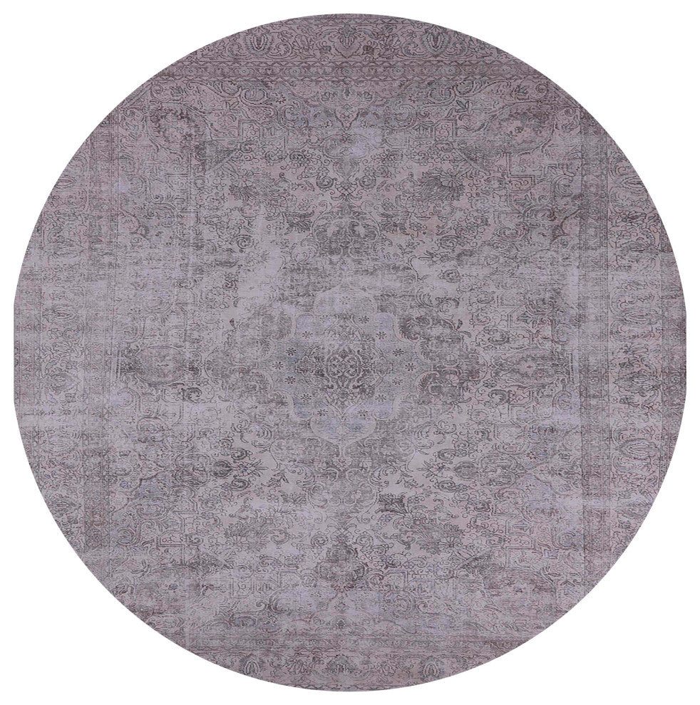 Ahgly Company Indoor Round Mid-Century Modern Area Rugs, 7' Round